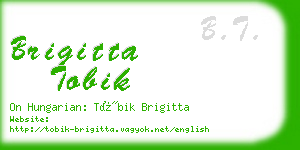 brigitta tobik business card